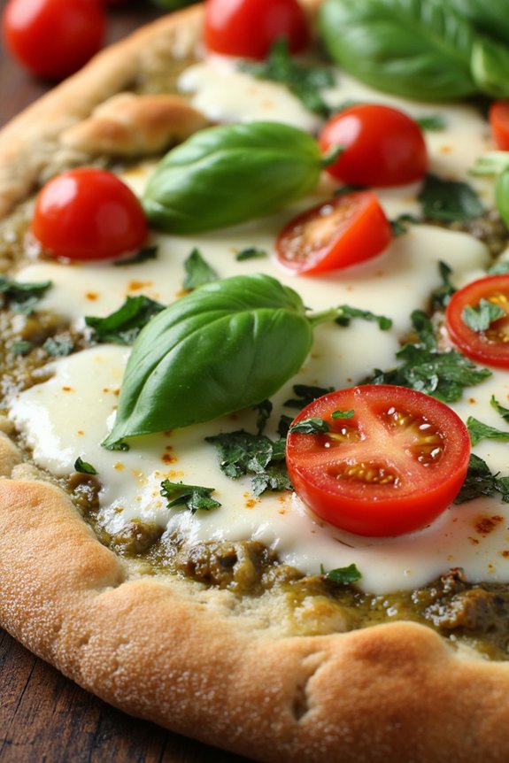 mozzarella pesto flatbread recipe