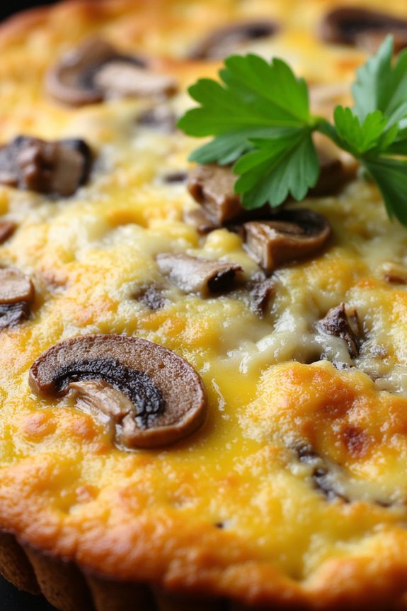 mushroom artichoke egg frittata