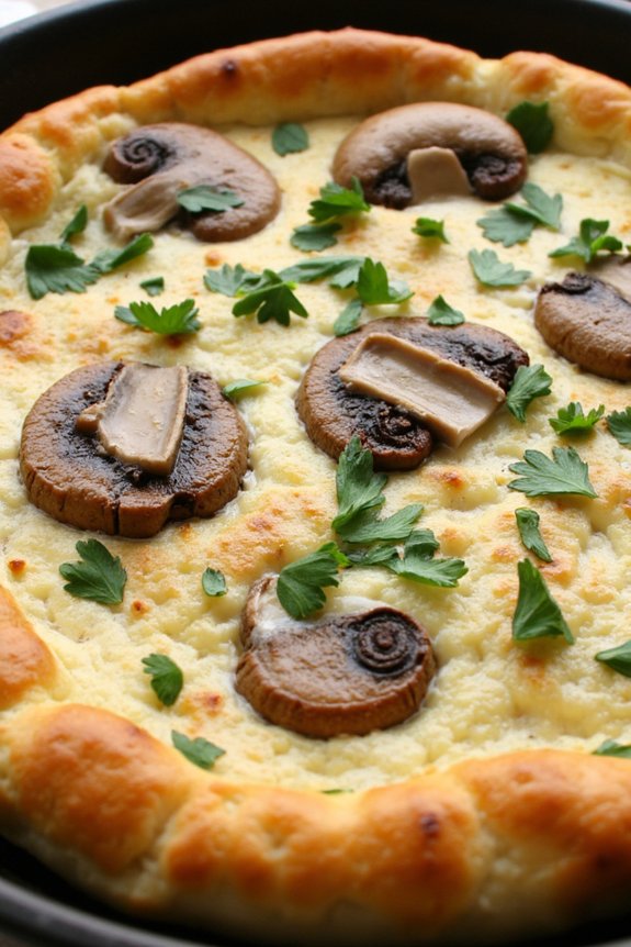 mushroom fontina cheese frittata