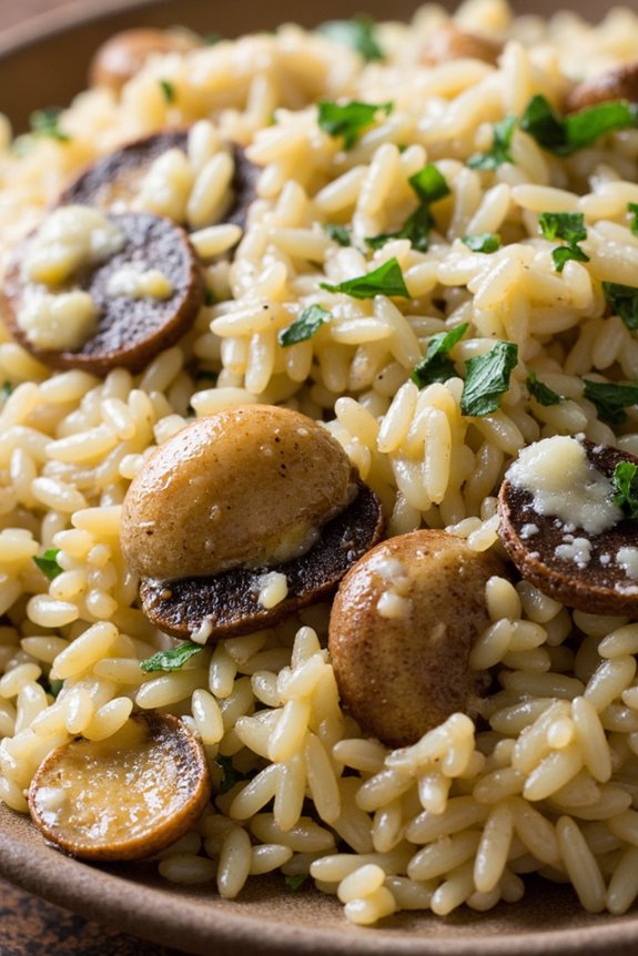 mushroom herb rice pilaf