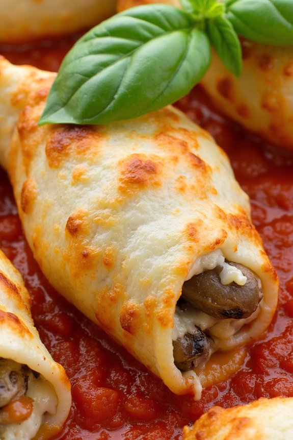 mushroom ricotta stuffed shells