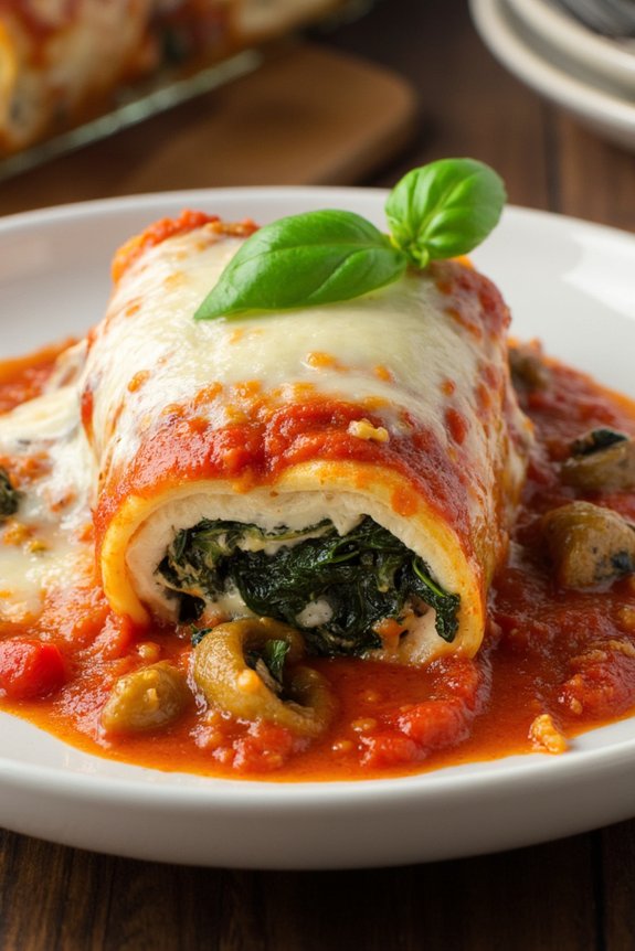 mushroom spinach cannelloni recipe