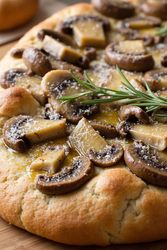mushroom truffle focaccia delight