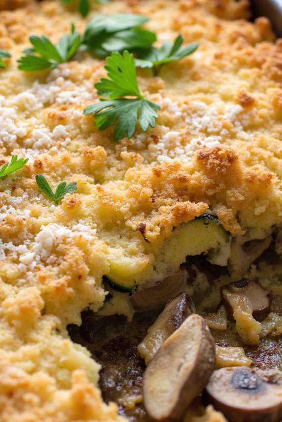 mushroom zucchini gratin recipe