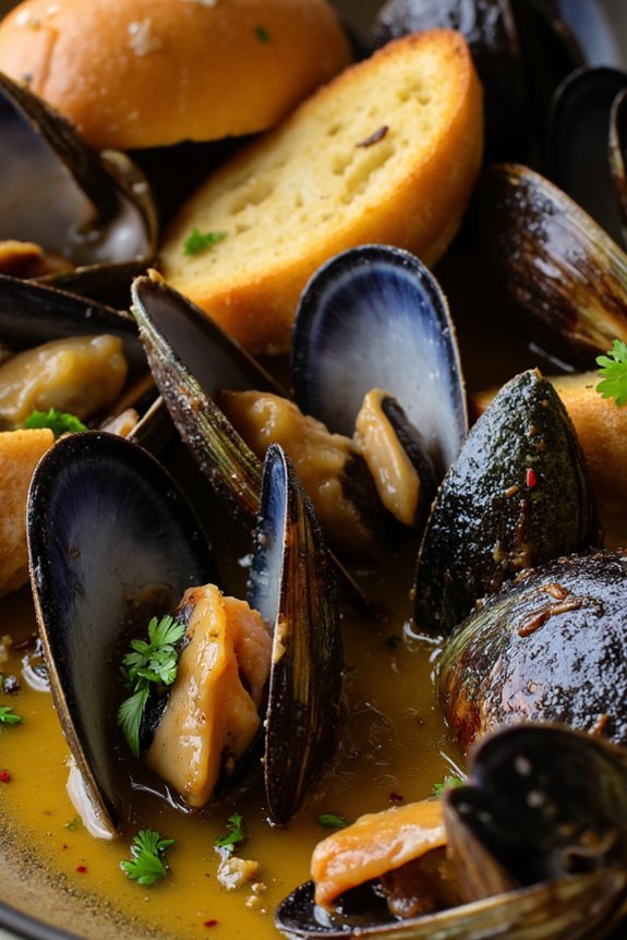 mussels with vernaccia wine