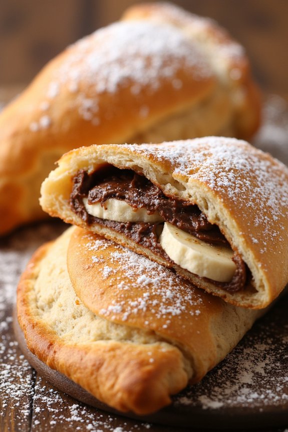 nutella banana dessert calzones