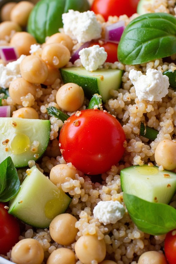nutritious chickpea quinoa salad