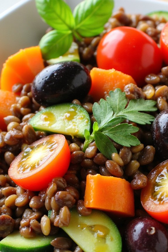 nutritious tuscan lentil salad