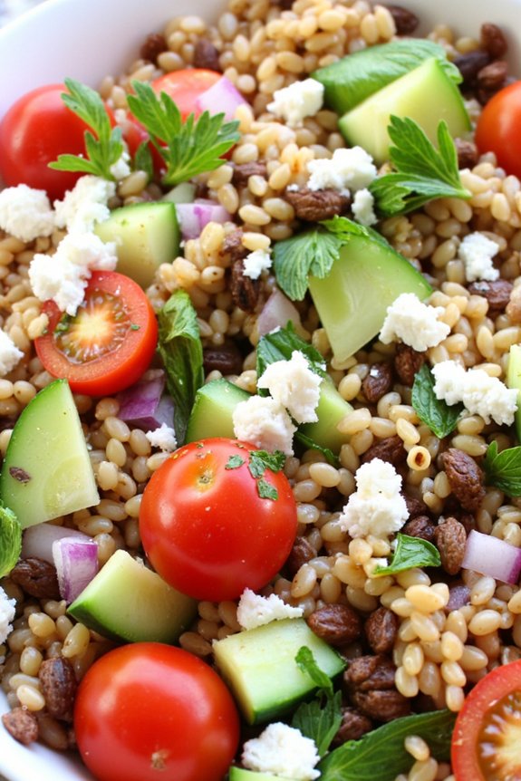 nutty lemon herb salad