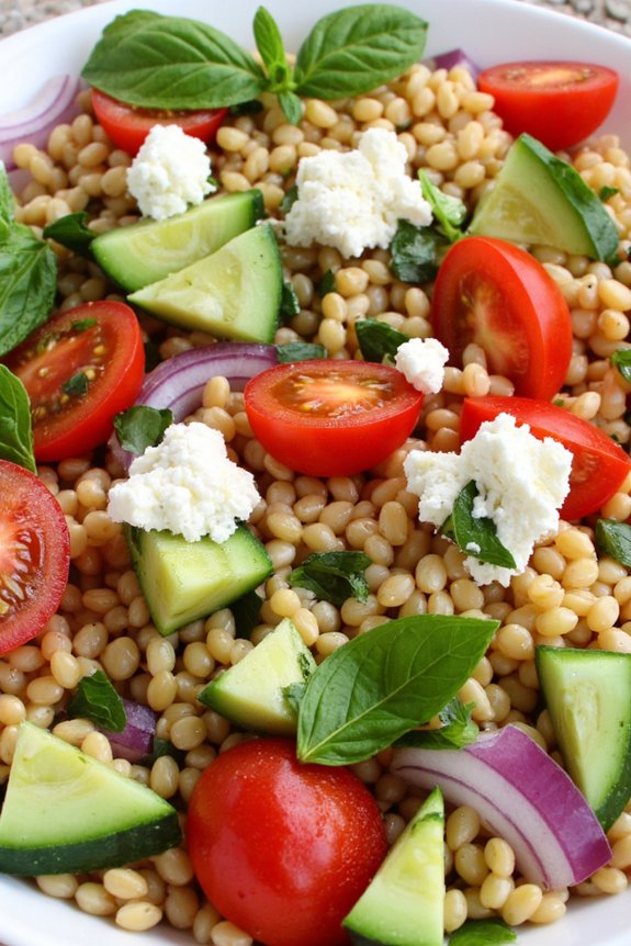 nutty summer herb salad