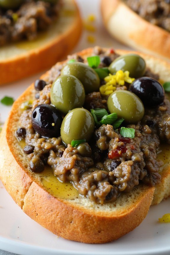 olive tapenade with crostini