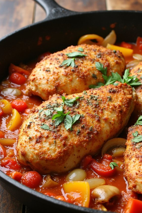 one pan chicken cacciatore delight