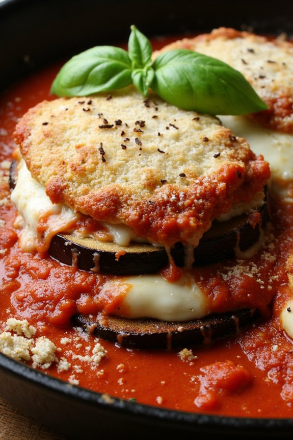 one pan eggplant parmesan delight
