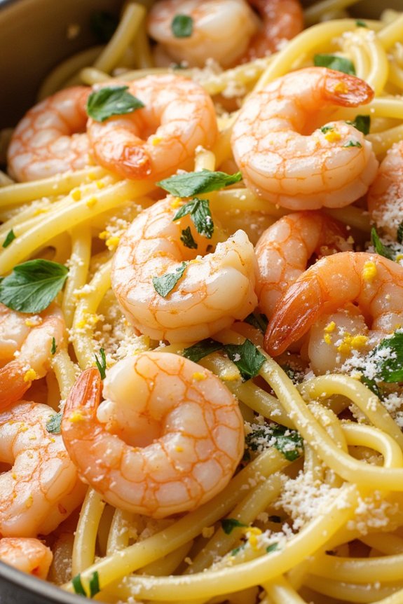 one pot lemon garlic pasta