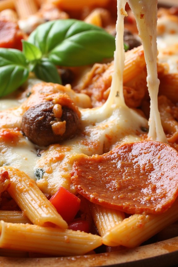 one pot pizza pasta delight