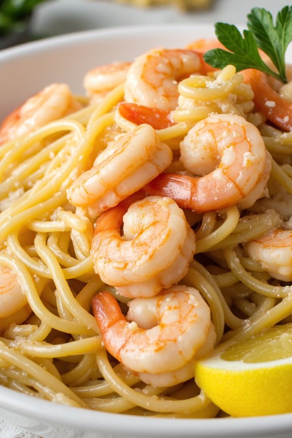 one pot shrimp pasta delight