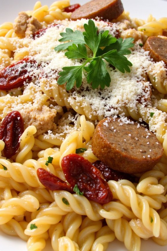 orzo sausage sun dried tomatoes