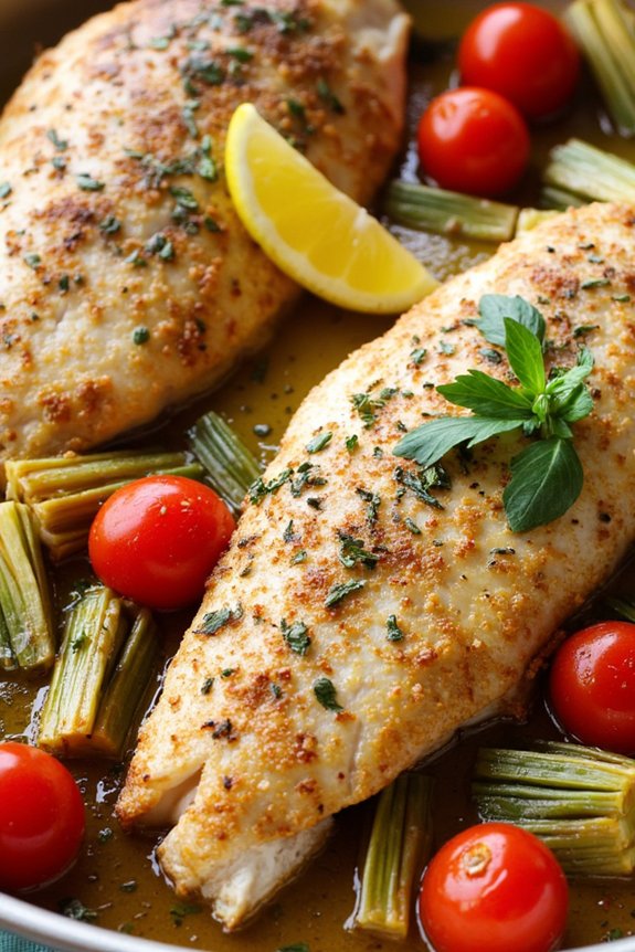 oven baked grouper with artichokes