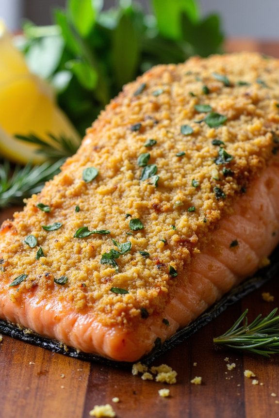 parmesan herb crusted salmon recipe