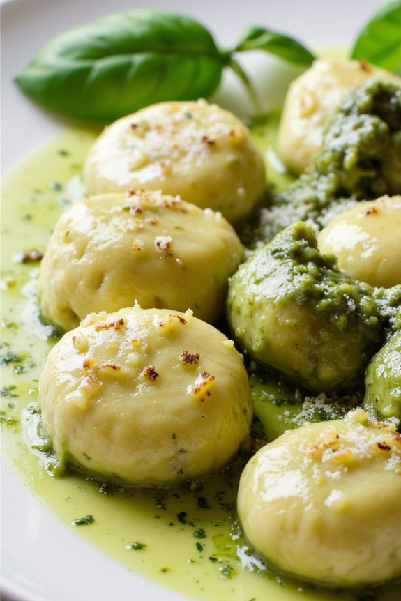 perfect gnocchi with pesto