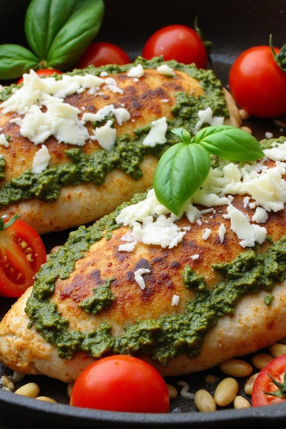 pesto chicken skillet delight
