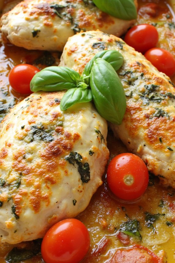 pesto chicken tomato casserole