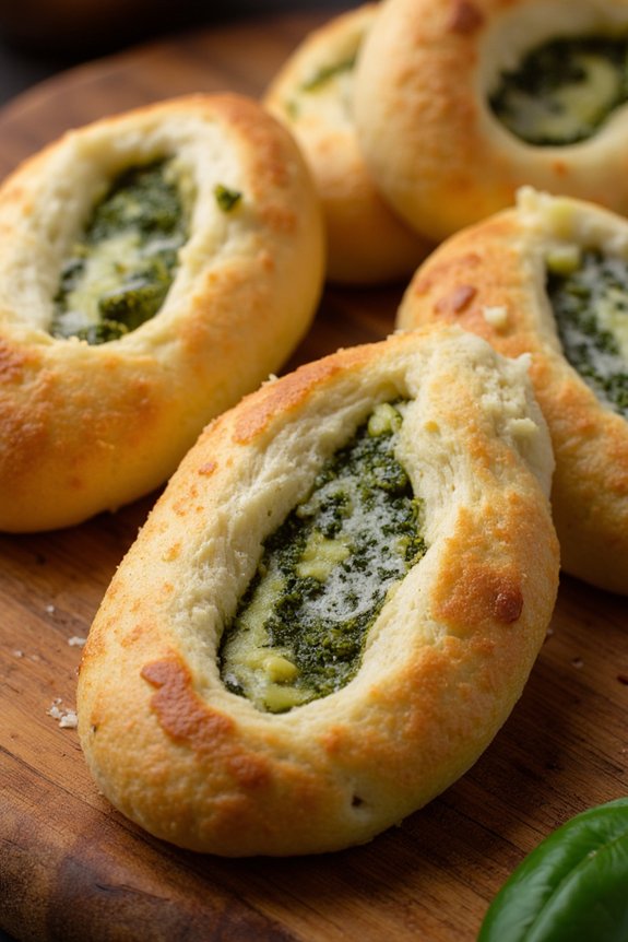 pesto infused twisted breadsticks