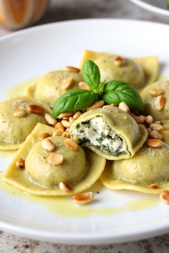 pesto ricotta ravioli recipe
