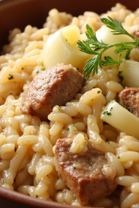 pork and fennel risotto