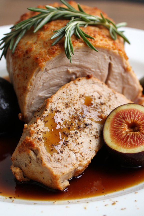 pork loin with fig reduction