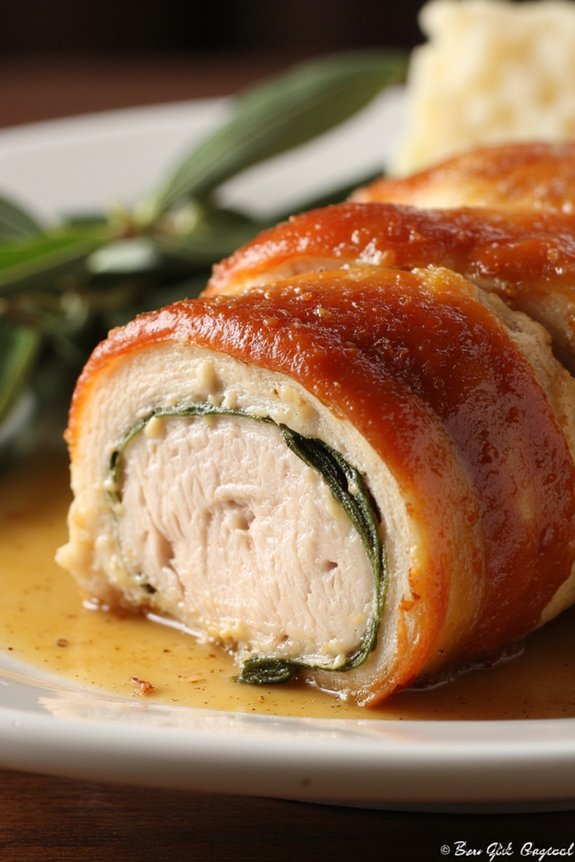 prosciutto wrapped chicken delight
