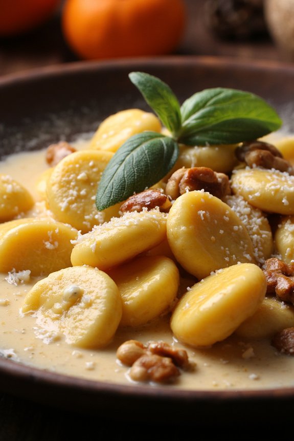 pumpkin gnocchi with gorgonzola