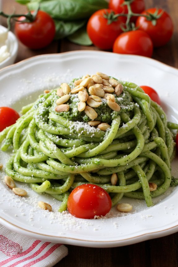 quick and delicious pesto pasta