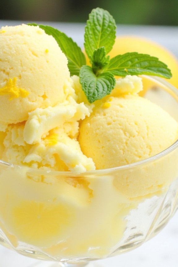 refreshing citrus mint sorbet