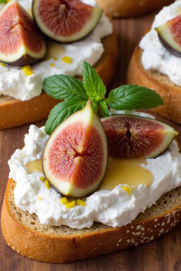 ricotta figs crostini brunch