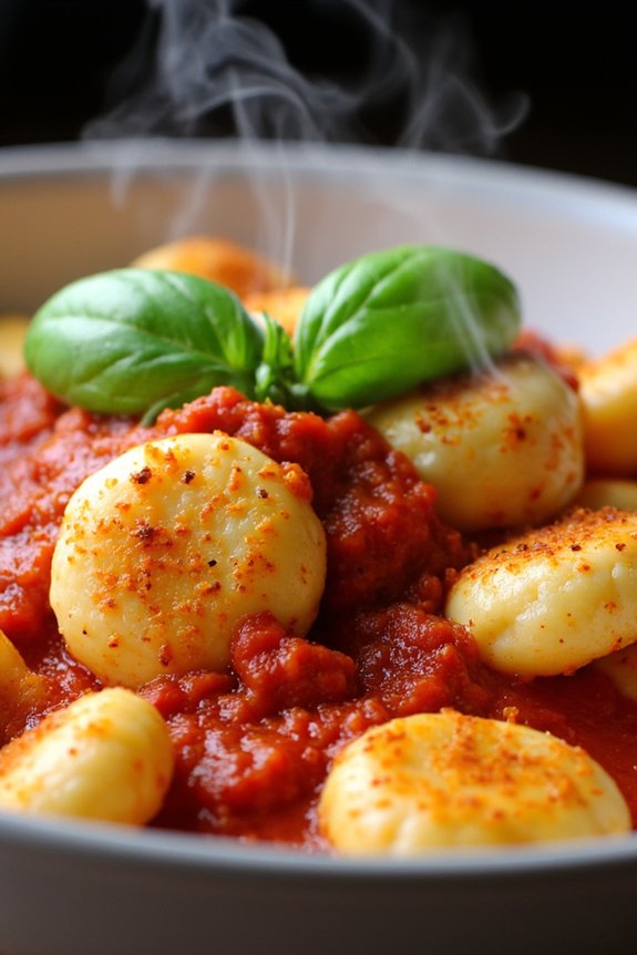 ricotta gnocchi spicy arrabbiata sauce