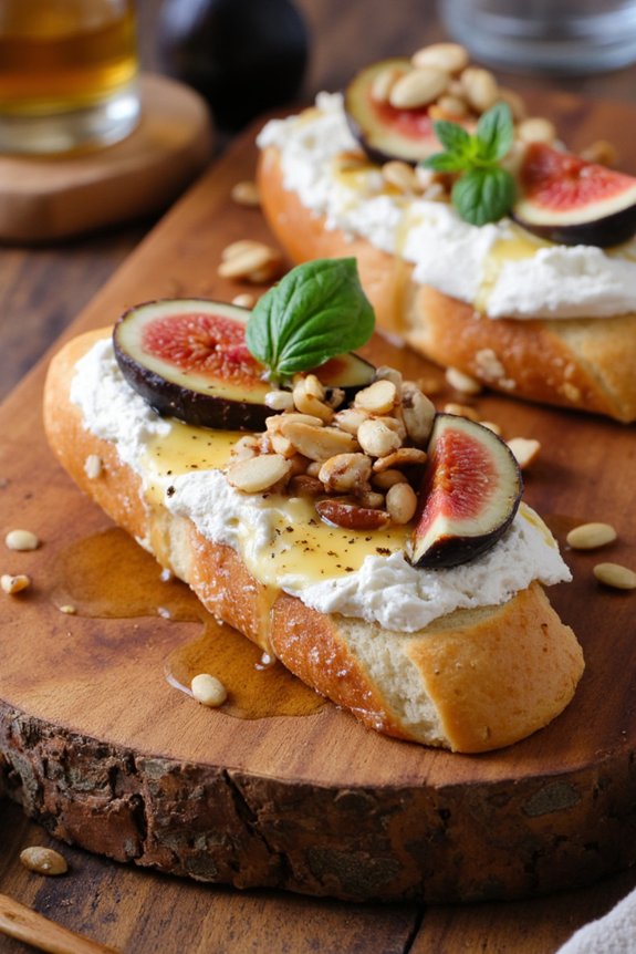 ricotta honey crostini appetizer