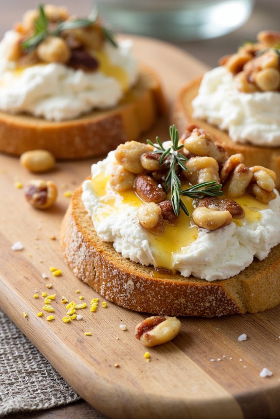 ricotta honey crostini appetizer