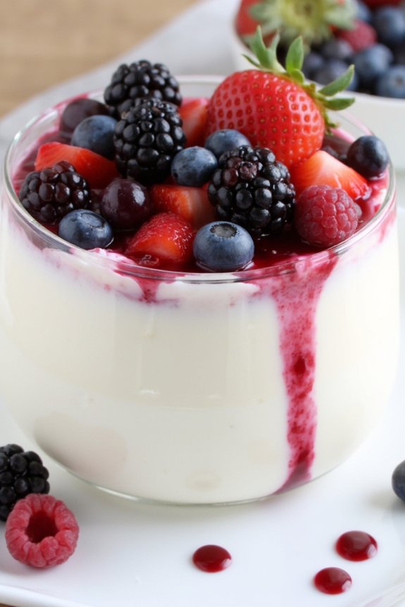 ricotta panna cotta dessert