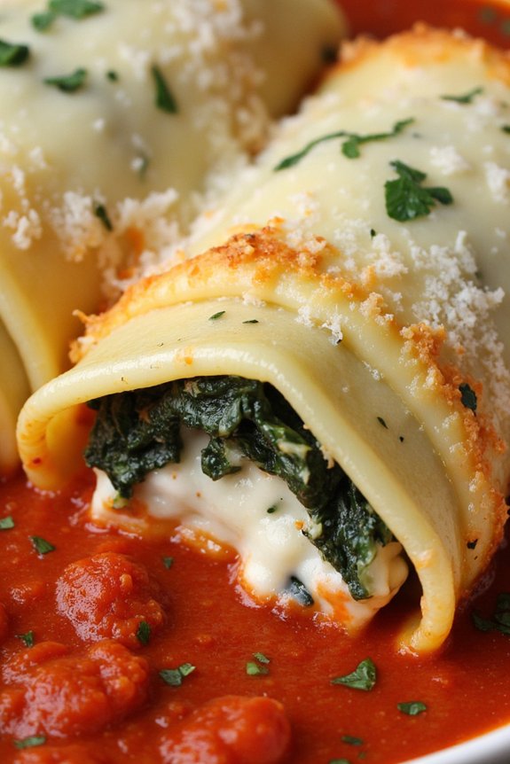 ricotta spinach manicotti recipe