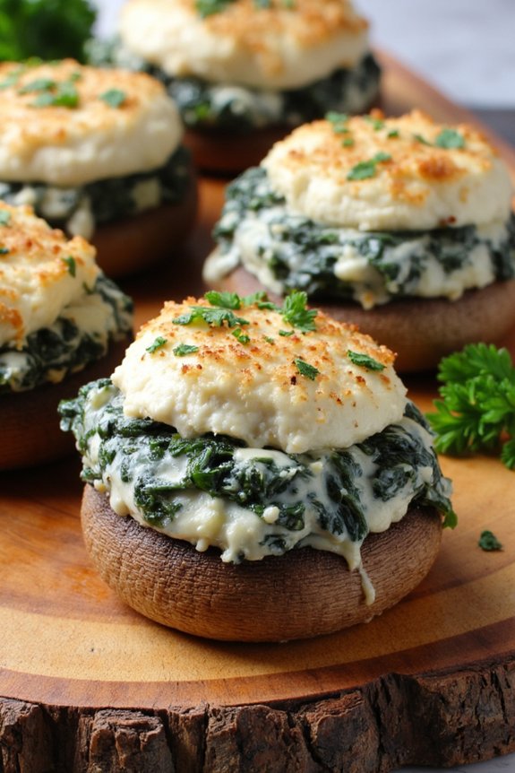 ricotta spinach mushroom appetizer