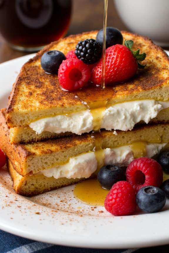 ricotta stuffed french toast delight