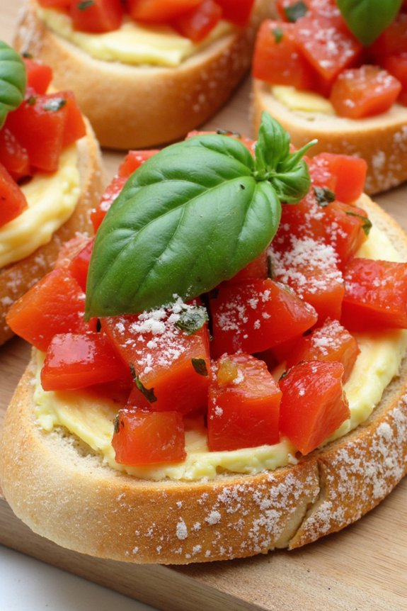 roasted garlic tomato bruschetta