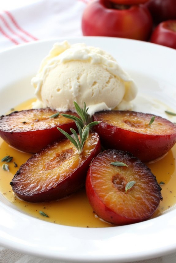 roasted plums with honey thyme