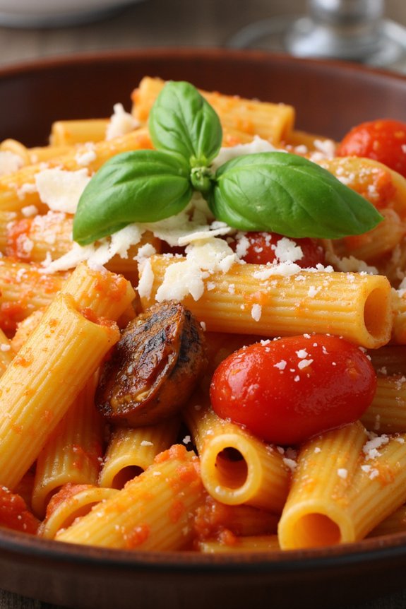 roasted tomato basil rigatoni