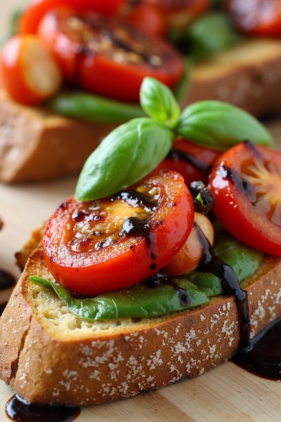 roasted tomato garlic bruschetta