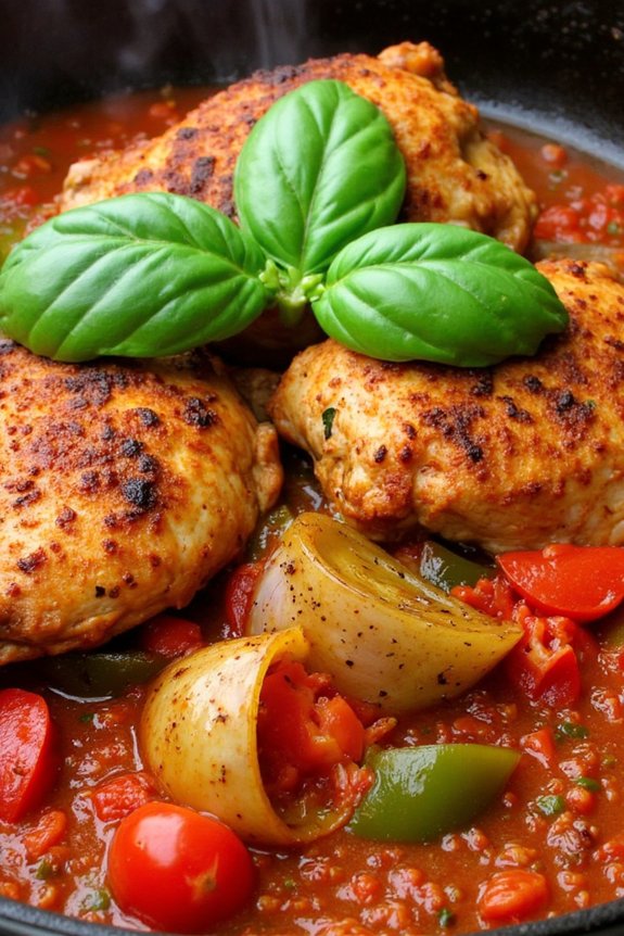 rustic italian chicken cacciatore