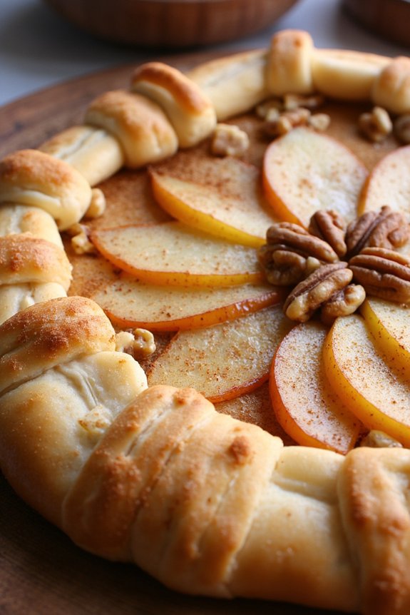 rustic pear walnut tart