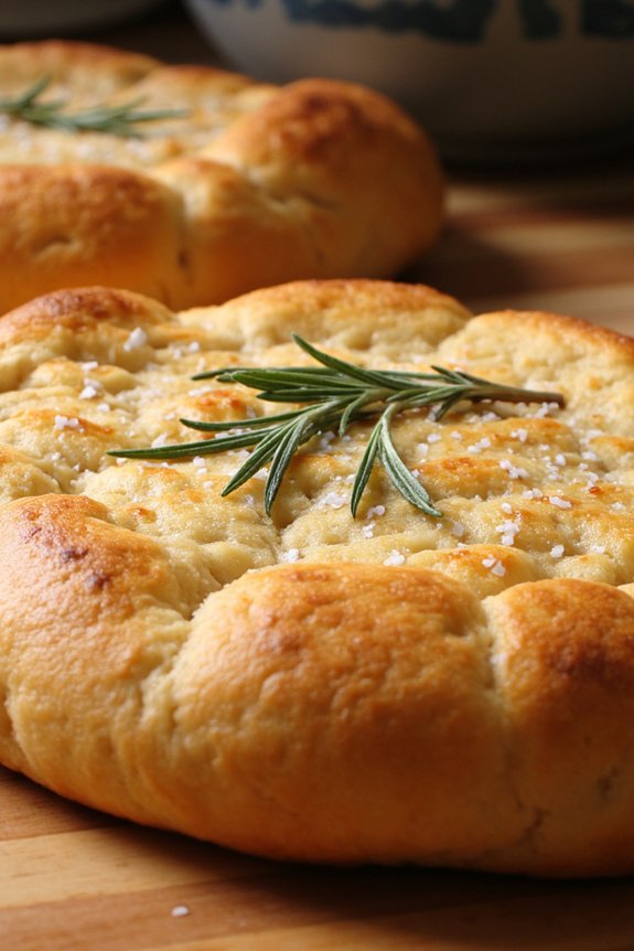 rustic rosemary infused focaccia bread