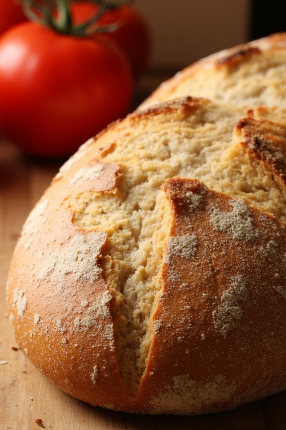 rustic tomato infused italian bread